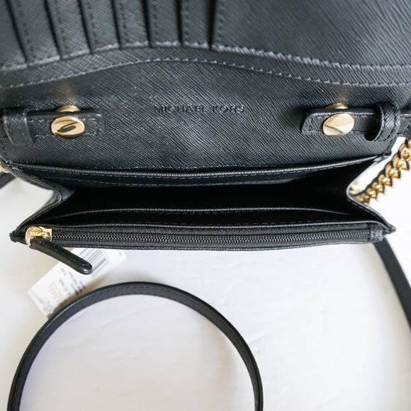 Michael Kors Jet Set L Phone Case Xbody Bag Black - Picture 6 of 8